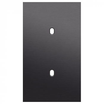 NIKO afdekplaat tweevoudig verticaal 60mm voor 2 enkelvoudige schakelfuncties toggle alu black brushed (224)