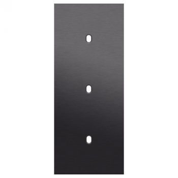 afdekplaat drievoudig verticaal 60mm voor 3 enkelvoudige schakelfuncties toggle alu black brushed (224)