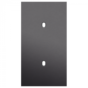 plaque de recouvrement double vertical 71mm pour 2 fonctions simple toggle alu black brushed (224)