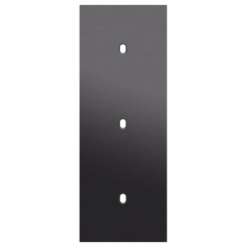 afdekplaat drievoudig verticaal 71mm voor 3 enkelvoudige schakelfuncties toggle alu black brushed (224)