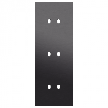 afdekplaat drievoudig verticaal 71mm voor 3 tweevoudige schakelfuncties toggle alu black brushed (224)