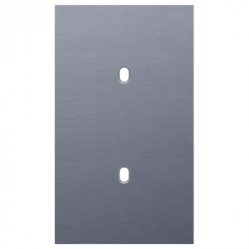 NIKO afdekplaat tweevoudig verticaal 60mm voor 2 enkelvoudige schakelfuncties toggle alu blue grey brushed (226)