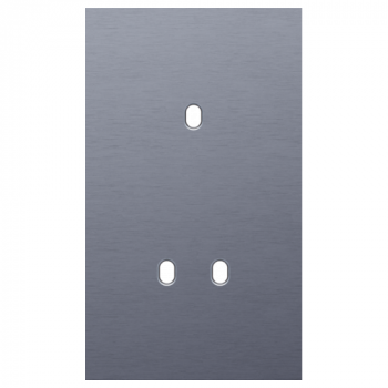 afdekplaat tweevoudig verticaal 60mm voor 1 enkelvoudige en 1 tweevoudig schakelfuncties toggle alu blue grey brushed (226)