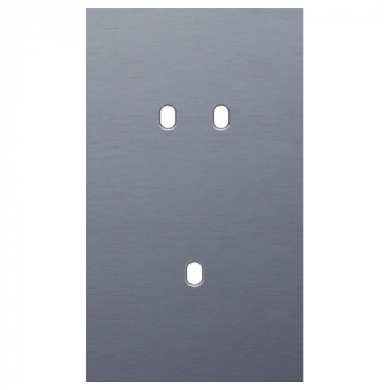 NIKO plaque de recouvrement double vertical 60 mm pour 1 fonction double et 1 fonction simple toggle alu blue grey brushed (226)