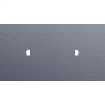 plaque de recouvrement double horizontal 71 mm pour 2 fonction simple toggle alu blue grey brushed (226)