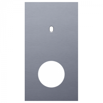 NIKO plaque de recouvrement double vertical 71mm pour 1 fonction simple et une prise de courant toggle alu blue grey brushed (226)
