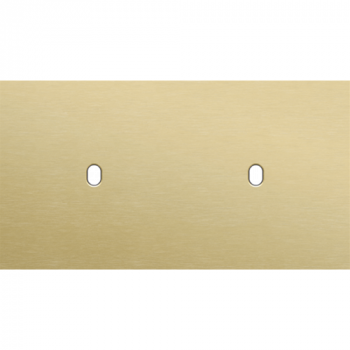 NIKO afdekplaat tweevoudig horizontaal 71 mm voor 2 enkelvoudige schakelfuncties toggle alu gold brushed (227)