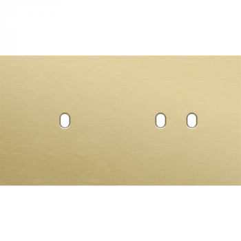 NIKO plaque de recouvrement double horizontale 71mm pour 1 fonction simple et 1fonction double toggle alu gold brushed (227)