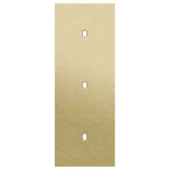 NIKO afdekplaat drievoudig verticaal 71mm voor 3 enkelvoudige schakelfuncties toggle alu gold brushed (227)