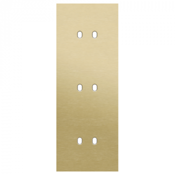 afdekplaat drievoudig verticaal 71mm voor 3 tweevoudige schakelfuncties toggle alu gold brushed (227)