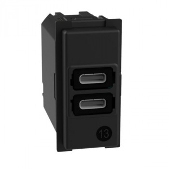 living now 2 prises usb type c 15w 1 module