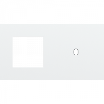 NIKO afdekplaat tweevoudig horizontaal 71 mm voor 1 functie 45 x 45 en 1 enkelvoudige schakelfunctie toggle steel white coated (154)