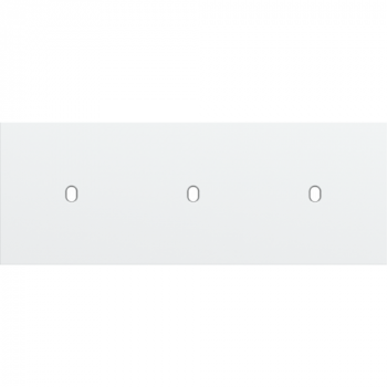 plaque de recouvrement triple horizontal 71 mm pour 3 fonctions simple toggle steel white coated (154)