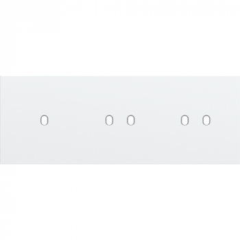 afdekplaat drievoudig horizontaal 71mm voor 1 enkelvoudige schakelfunctie en 2 tweevoudige schakelfuncties toggle steel white coated (154)