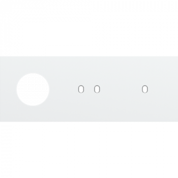 afdekplaat drievoudig horizontaal 71mm voor 1 stopcontact,1 tweevoudige en 1 enkelvoudige schakelfunctie toggle steel white coated (154)