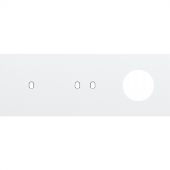 afdekplaat drievoudig horizontaal 71mm voor 1 enkelvoudige en 1 tweevoudig schakelfunctie toggle en 1 stopcontact steel white coated (154)