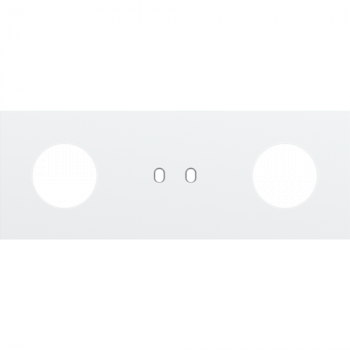 plaque de recouvrement triple horizontal 71 mm pour 1 prise, 1 fonction double toggle et 1 prise steel white coated (154)