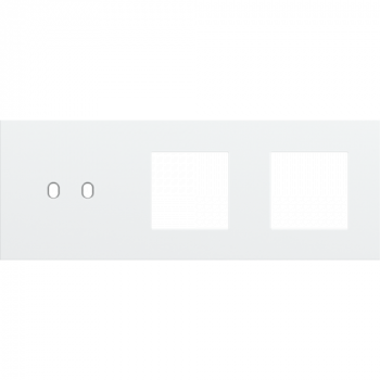 NIKO afdekplaat drievoudig horizontaal 71mm voor 1 tweevoudig schakelfunctie toggle en 2 functies 45 x 45 steel white coated (154)
