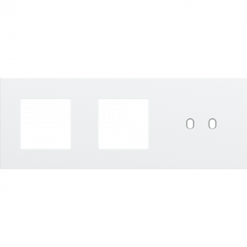 NIKO afdekplaat drievoudig horizontaal 71mm voor 2 functies 45 x 45 en 1 tweevoudig schakelfunctie toggle steel white coated (154)