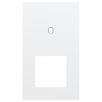 plaque de recouvrement double vertical 60 mm pour 1 fonction simple toggle et 1 fonction 45 x 45 steel white coated (154)