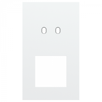 NIKO plaque de recouvrement double vertical 60 mm pour 1 fonction double toggle et 1 fonction 45 x 45 steel white coated (154)