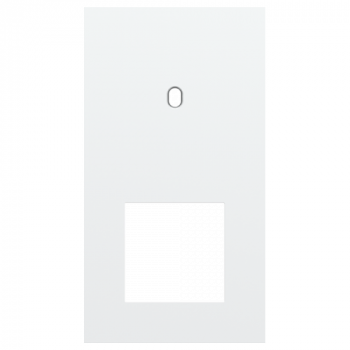 NIKO afdekplaat tweevoudig verticaal 71mm voor 1enkelvoudige schakelfunctie toggle en één 45 x 45 functie steel white coated (154)