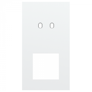 NIKO afdekplaat tweevoudig verticaal 71mm voor 1 tweevoudig schakelfunctie toggle en één 45 x 45 functie steel white coated (154)