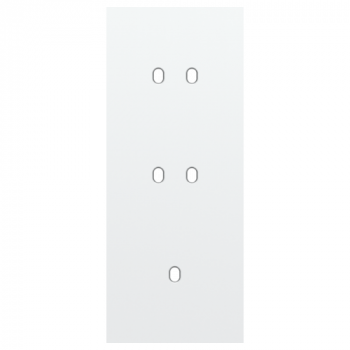 plaque de recouvrement triple vertical 60 mm pour 2 fonctions double et une fonction simple toggle steel white coated (154)