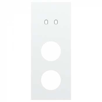afdekplaat drievoudig verticaal 60mm voor 1 tweevoudig schakelfunctie toggle en 2 stopcontacten steel white coated (154)