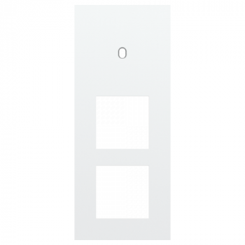 afdekplaat drievoudig verticaal 60mm voor 1enkelvoudig schakelfunctie toggle,en twee 45 x 45 functies steel white coated (154)