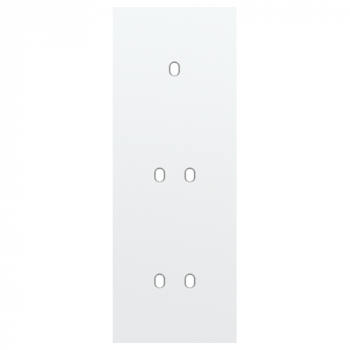 NIKO plaque de recouvrement triple vertical 71mm pour 1 fonction simple et 2 fonctions double toggle steel white coated (154)