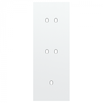 plaque de recouvrement triple vertical 71mm pour 2 fonctions double et fonction simple toggle steel white coated (154)