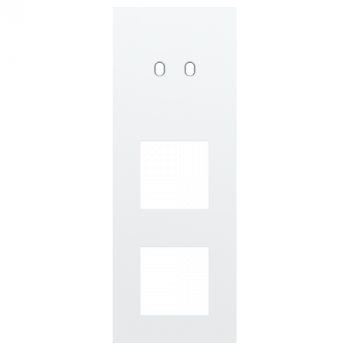 afdekplaat drievoudig verticaal 71mm voor 1 tweevoudige schakelfunctie toggle , en 2 functies 45 x 45 steel white coated (154)