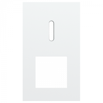 afdekplaat tweevoudig verticaal 60mm voor 1 enkelvoudige schakelfunctie en één 45 x 45 functie rocker steel white coated (154)