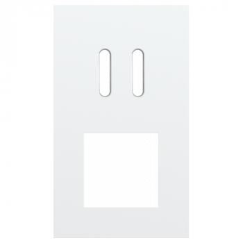 afdekplaat tweevoudig verticaal 60mm voor tweevoudig schakelfunctie en één functie 45 x 45 rocker steel white coated (154)