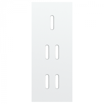 plaque de recouvrement triple verticale 60mm pour 1 fonctions simple et 2 fonctions double rocker steel white coated (code 154)