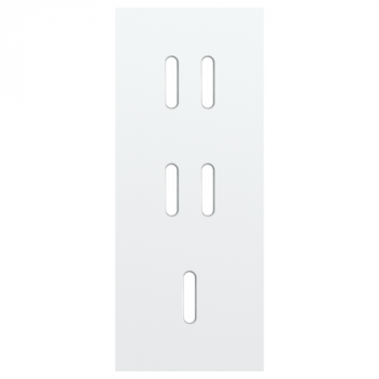 plaque de recouvrement triple verticale 60mm pour 2 fonctions double et 1 fonction simple rocker steel white coated (code 154)