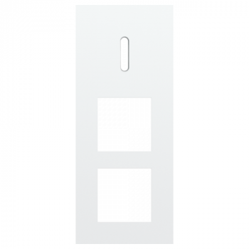 afdekplaat drievoudig verticaal 60mm voor 1 enkelvoudig schakelfunctie en 2 functies 45 x 45 rocker steel white coated (154)