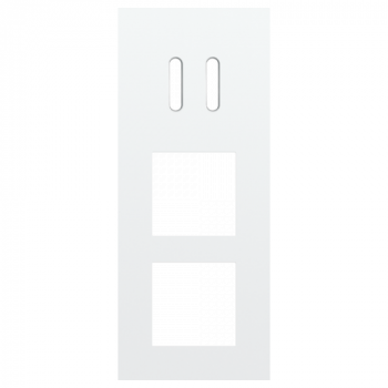 plaque de recouvrement triple verticale 60mm pour 1 fonction double et 2 fonction 45 x 45 rocker steel white coated (code 154)