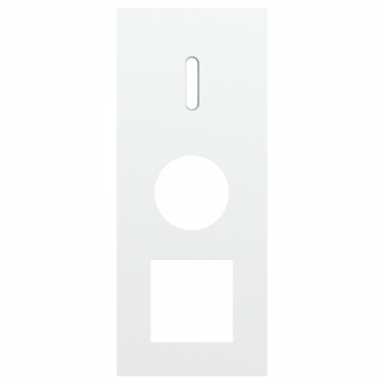 afdekplaat drievoudig verticaal 60mm voor één enkelvoudig schakelfunctie, 1 stopcontact en één 45 x 45 functie rocker steel white coated (154)
