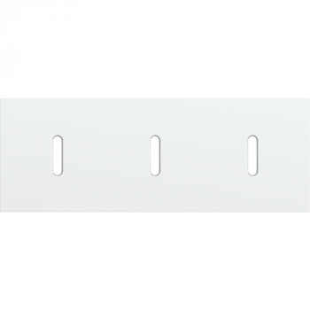 NIKO afdekplaat drievoudig horizontaal 71 mm voor 3 enkelvoudig schakelfunctie rocker steel white coated (154)