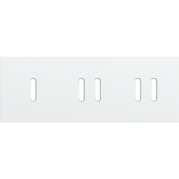 NIKO plaque de recouvrement triple horizontal 71mm pour 1 fonction simple et deux fonctions double rocker steel white coated (code 154)