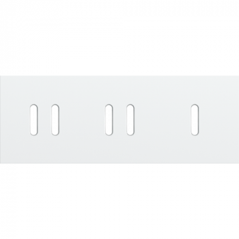 plaque de recouvrement triple horizontal 71mm pour 2 fonctions double et 1 fonction simple rocker steel white coated (code 154)