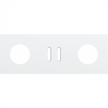 plaque de recouvrement triple horizontal 71mm pour 1 prise , 1 fonction double, 1 prise rocker steel white coated (code 154)