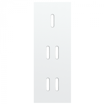afdekplaat drievoudig verticaal 71mm voor 1 enkelvoudig en 2 tweevoudige schakelfunctie rocker steel white coated (154)