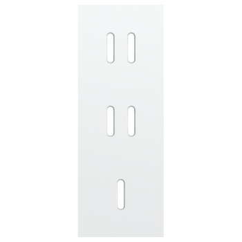 plaque de recouvrement triple verticale 71mm pour 2 fonctions double et une fonction simple de commutation rocker steel white coated (code 154)