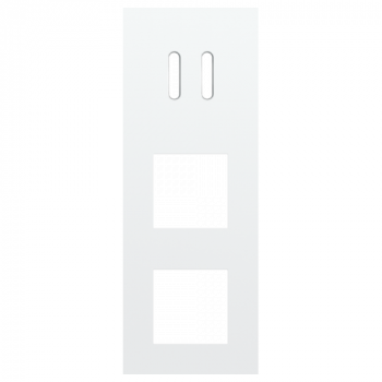afdekplaat drievoudig verticaal 71mm voor 1 tweevoudige schakelfunctie en twee 45 x 45 functie rocker steel white coated (154)