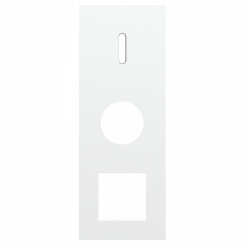 afdekplaat drievoudig verticaal 71mm voor 1 enkelvoudige schakelfunctie, 1 stopcontact en 1 functie 45 x45 rocker steel white coated (154)