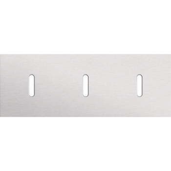 NIKO afdekplaat drievoudig horizontaal 71mm voor 3 enkelvoudig schakelfunctie rocker alu grey brushed (code 155)