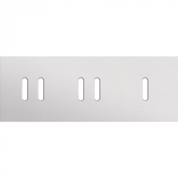 NIKO afdekplaat drievoudig horizontaal 71mm voor 2 tweevoudig en één enkelvoudig schakelfunctie rocker alu grey brushed (code 155)